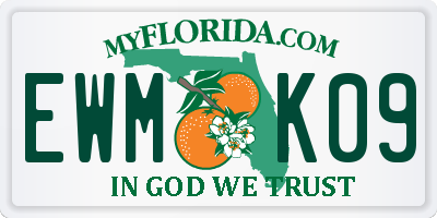 FL license plate EWMK09