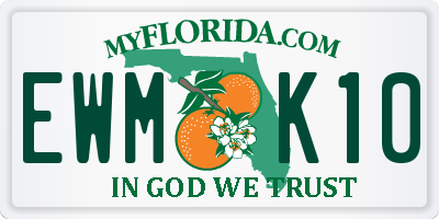 FL license plate EWMK10