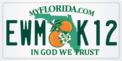 FL license plate EWMK12