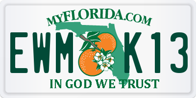 FL license plate EWMK13