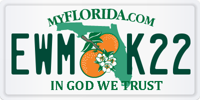 FL license plate EWMK22