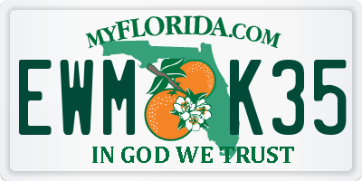 FL license plate EWMK35