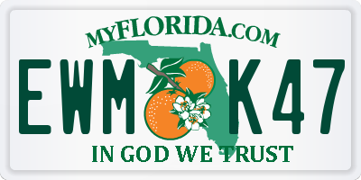 FL license plate EWMK47