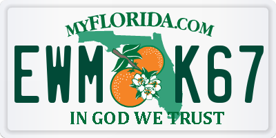 FL license plate EWMK67