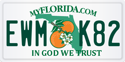 FL license plate EWMK82