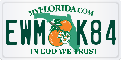 FL license plate EWMK84