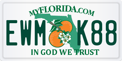 FL license plate EWMK88