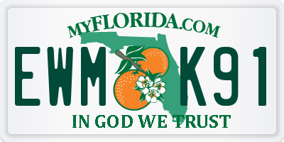 FL license plate EWMK91