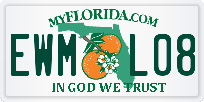 FL license plate EWML08