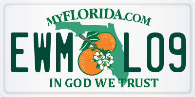 FL license plate EWML09