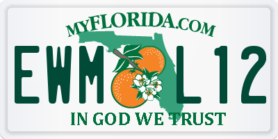 FL license plate EWML12
