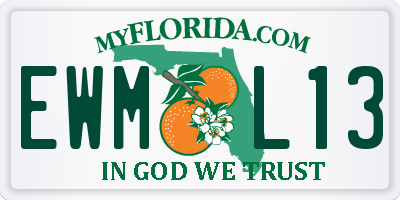 FL license plate EWML13
