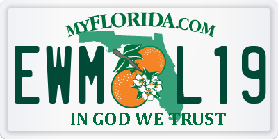FL license plate EWML19