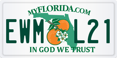 FL license plate EWML21