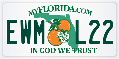 FL license plate EWML22