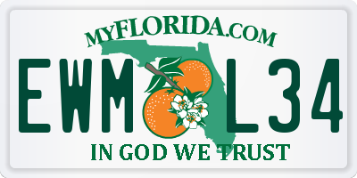 FL license plate EWML34
