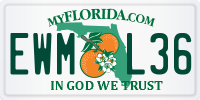 FL license plate EWML36