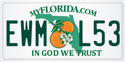 FL license plate EWML53