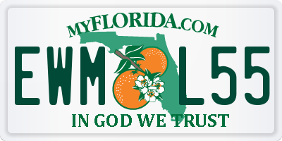 FL license plate EWML55