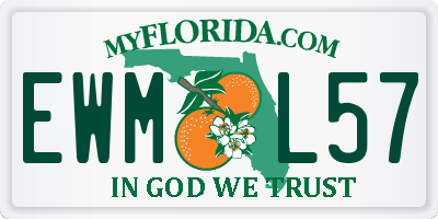 FL license plate EWML57