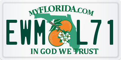 FL license plate EWML71