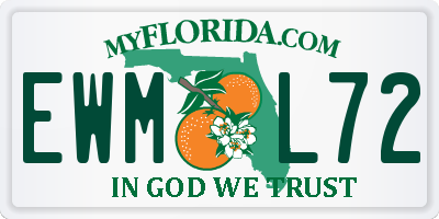 FL license plate EWML72