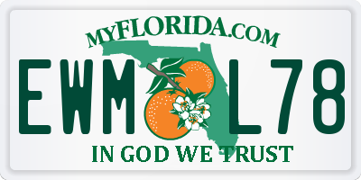 FL license plate EWML78