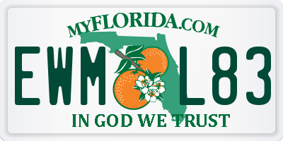 FL license plate EWML83