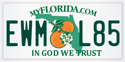 FL license plate EWML85
