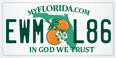 FL license plate EWML86
