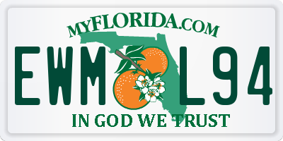 FL license plate EWML94
