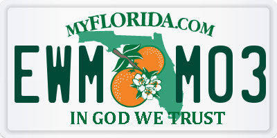 FL license plate EWMM03