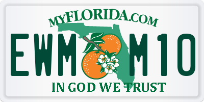 FL license plate EWMM10