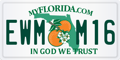 FL license plate EWMM16