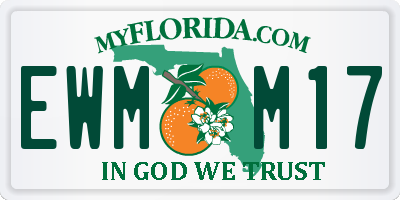 FL license plate EWMM17