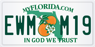 FL license plate EWMM19