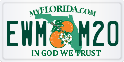 FL license plate EWMM20