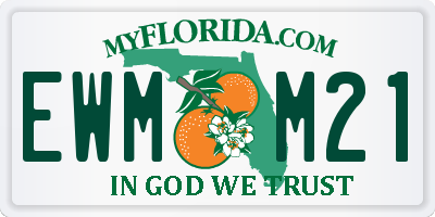 FL license plate EWMM21