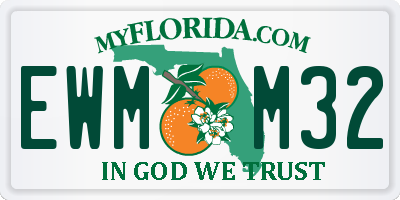 FL license plate EWMM32