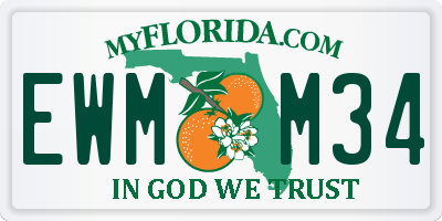 FL license plate EWMM34