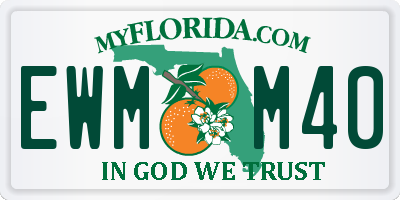 FL license plate EWMM40