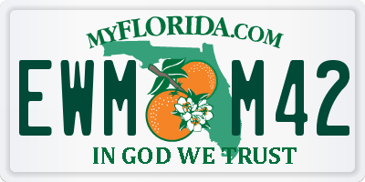 FL license plate EWMM42