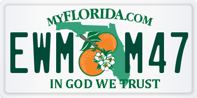 FL license plate EWMM47