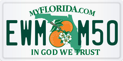 FL license plate EWMM50