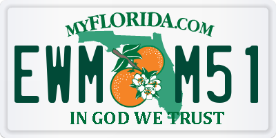 FL license plate EWMM51