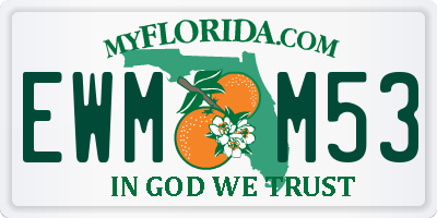 FL license plate EWMM53