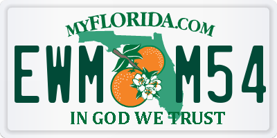 FL license plate EWMM54