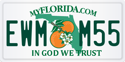 FL license plate EWMM55