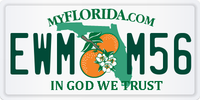 FL license plate EWMM56