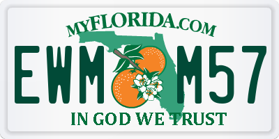 FL license plate EWMM57